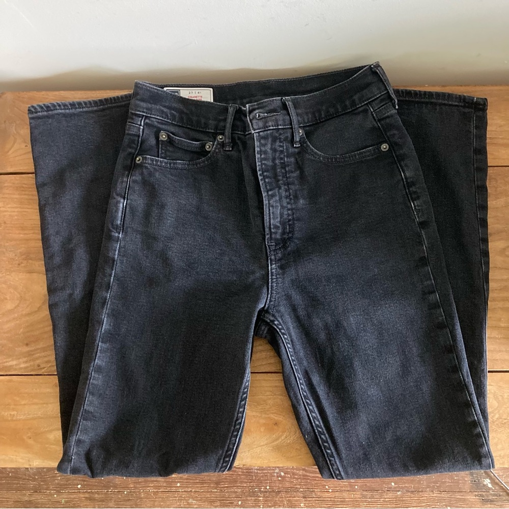 GAP High Rise Cigarette Vintage Slim Jeans Black